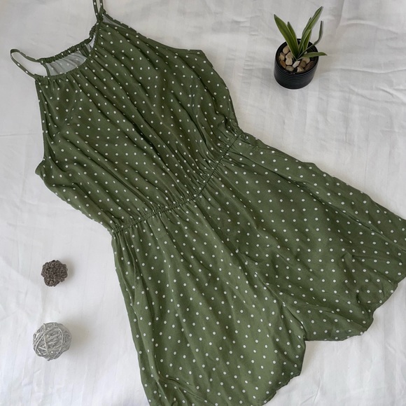 old navy green polka dot dress Kids Sabrina Polka Dot Dress main image 1